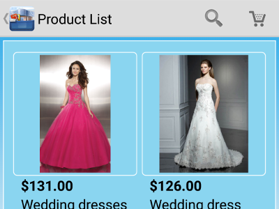Android. Dresses on smartphone