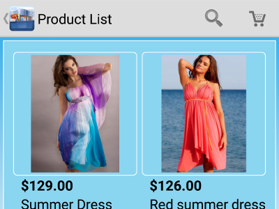 Android. Dresses store