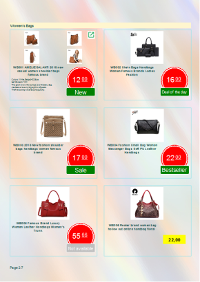 Catalog maker - example - six items per page