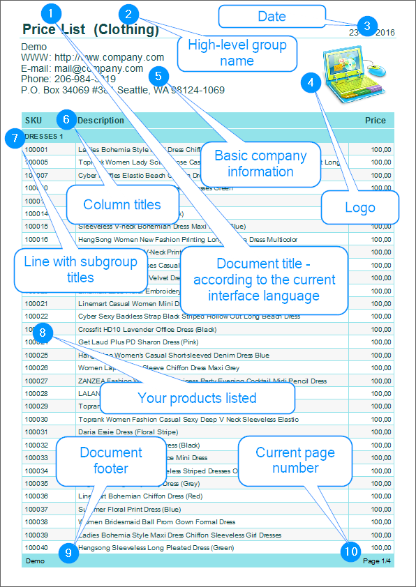 Price Structure Template from www.mybusinesscatalog.com