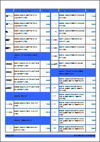 Price list templates - example in Dark Blue color Price list templates - example in Dark Blue color