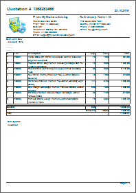 Price quotation samples - Simple product list Price quotation samples - Simple product list
