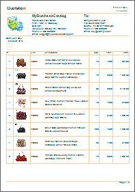 Quotation list - layout with image, brown style Quotation list - layout with image, brown style