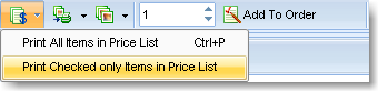 print a price list, checked only