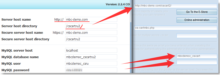 CScart settings