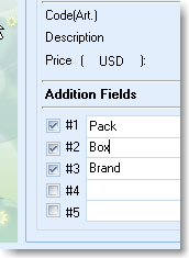 Create a catalog - adding the columns