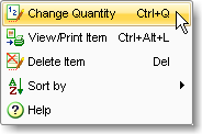 Context menu item