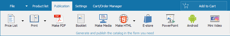 Main idea of the create a catalog software