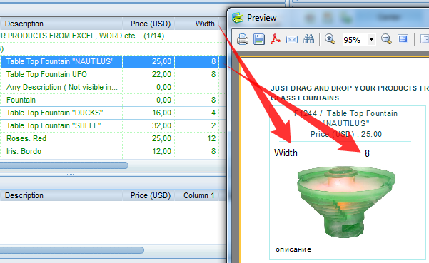 Result - new field in the catalog