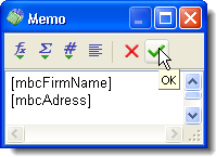 Memo editor