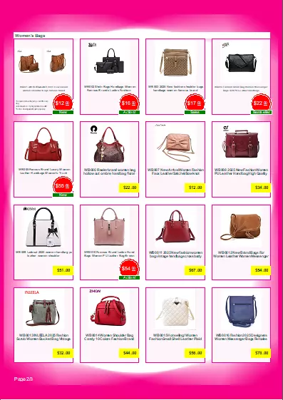 A compact catalog page with 16 items generated from the dataset.