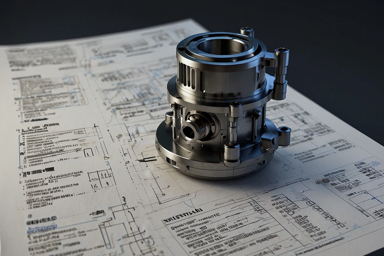 A technical data sheet for an industrial part, created with MyBusinessCatalog.