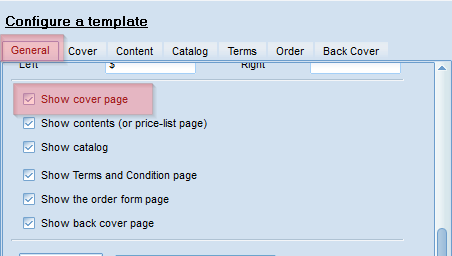 Turn on the display of title page in the catalog template