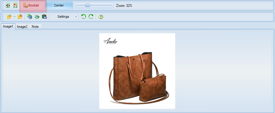 Click Booklet button to select line sheet template