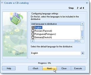 Create a media catalog on the CD or flash drive