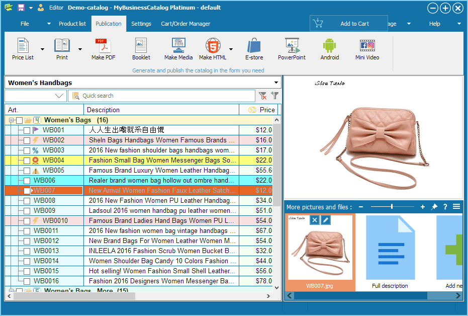 how to make a catalog - software