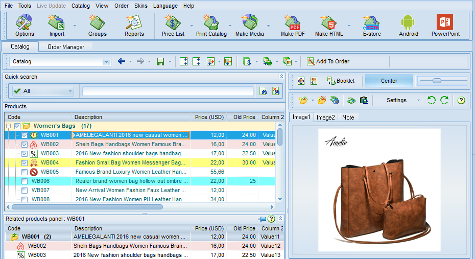 how to create a catalogue - software