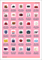 Pink catalog of women's handbags