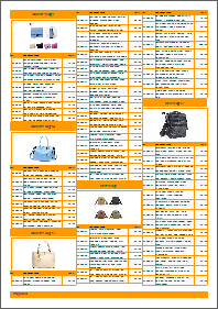 Pricelist template, orange theme