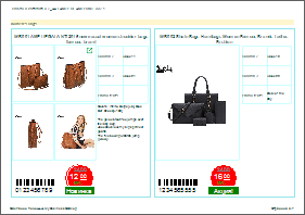 Пример каталога в ландшафтном шаблоне - два товара на одну страницу