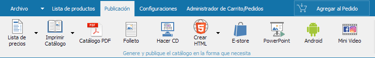 Idea principal del software para crear un catálogo