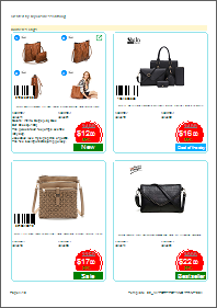 Product catalog template - 4 products / 1 page