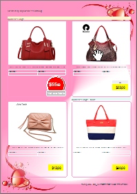 Product catalog template - 4 products / 1 page - pink style