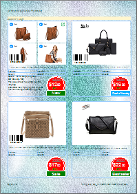 Product catalog template - 4 product / 1 page - air force color
