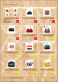 Product catalog template - 12products / 1 page - brown colors 