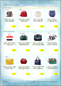 Product catalog template - 12 product / 1 page - blue color