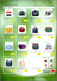 Product catalog template - 16 product / 1 page - blue color