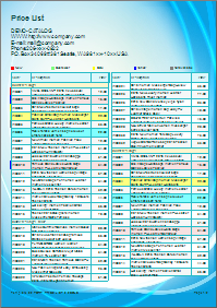 One more variant of the classic price-list w two columns from the template