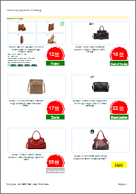 Product catalog template - 6 products / 1 page