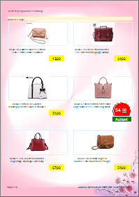 Product catalog template - 6 product / 1 page - pink color