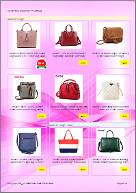 Product catalog template - 6 product / 1 page - pink color