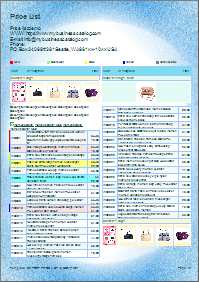 One more version of the compact price-list from the template