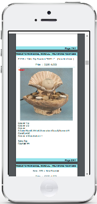 PDF catalog template for smartphone, 1-2 products / page