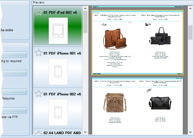 Select a iPad catalog template