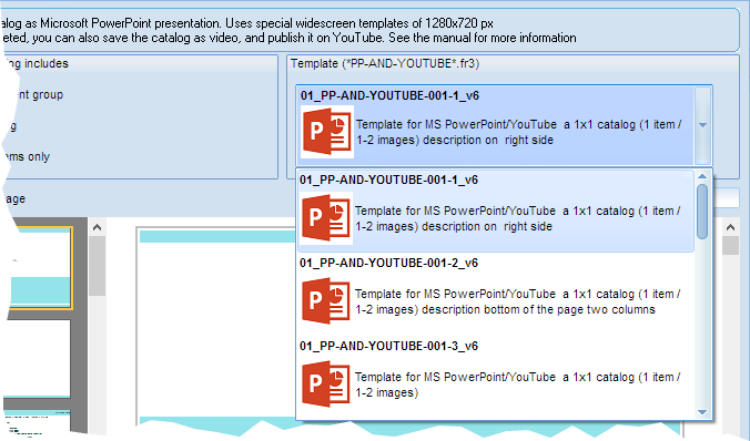 The PowerPoint and YouTube template - one product per page
