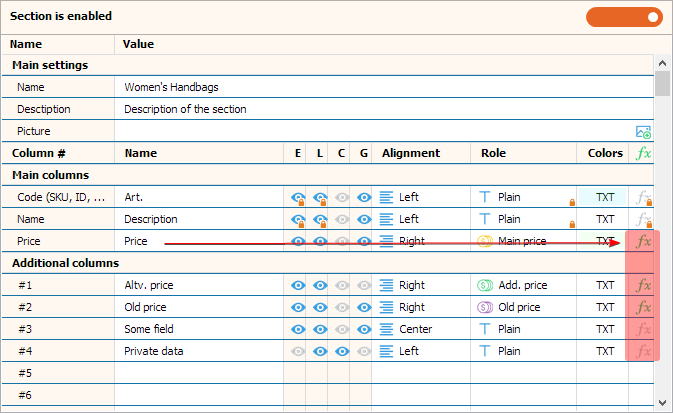 Biçimlendirme ve Formül Ayarları Penceresini Açma